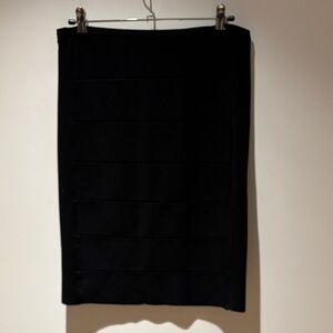 Saks Fifth Avenue Classic Black Pencil Skirt